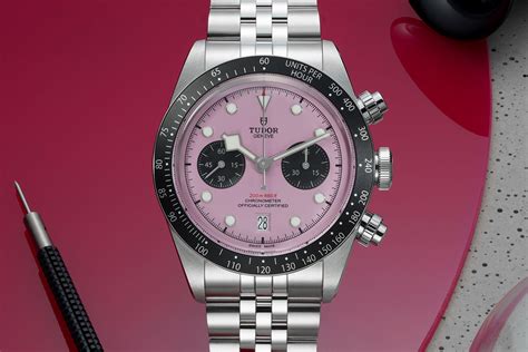 tudor pink black bay chrono